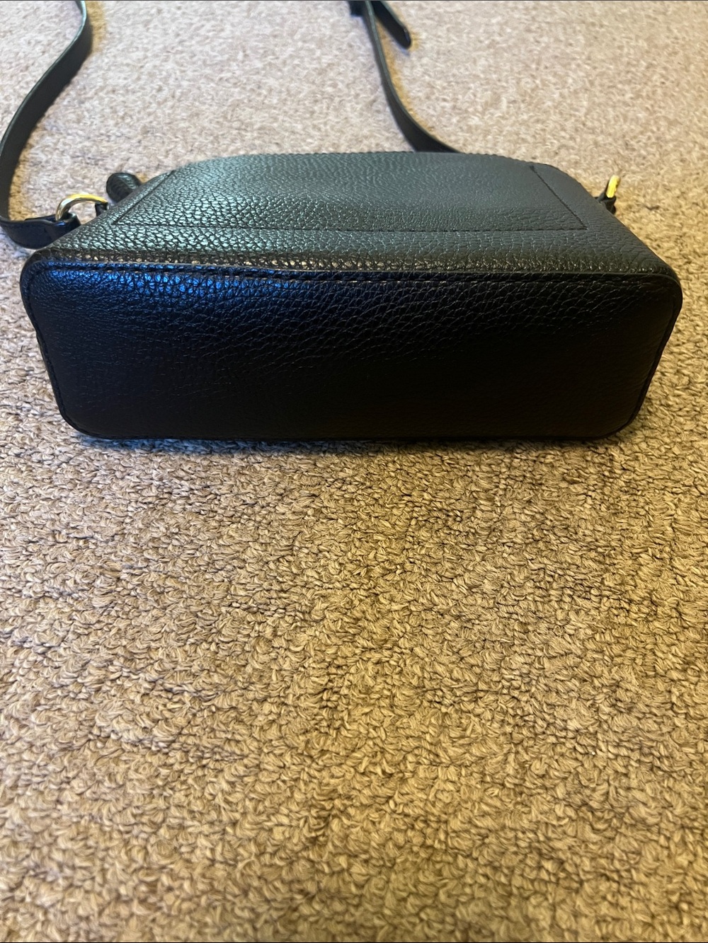 Lauren Ralph Lauren Black Pebbled Leather Crossbody Bag - Picture 4 of 6